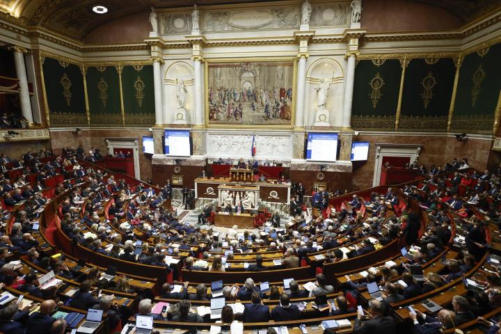 La Asamblea Nacional francesa este martes 9 de diciembre en París, en Francia.