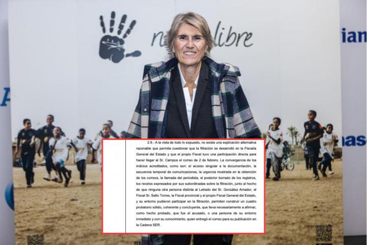 Montaje de Paloma del Río y la sentencia a Álvaro García Ortiz.