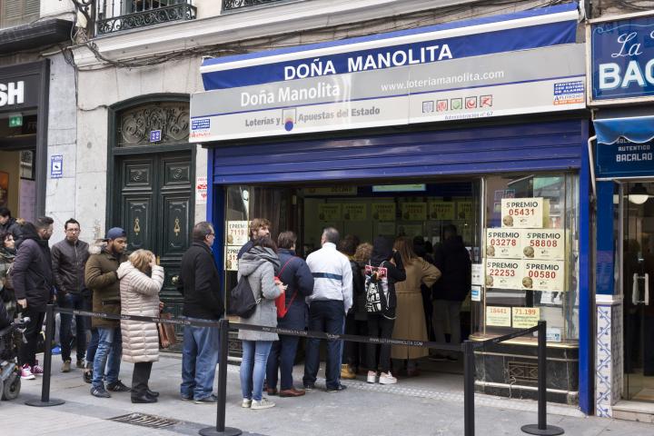 Administración de Doña Manolita, en Madrid.