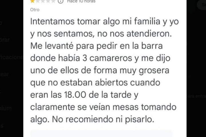 Publicación de @soycamarero.