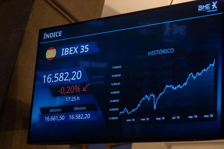 Foto de archivo del Ibex 35, que no deja de subir.