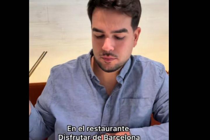El vídeo de @topfoodbcn probando un plato del restaurante Disfrutar.