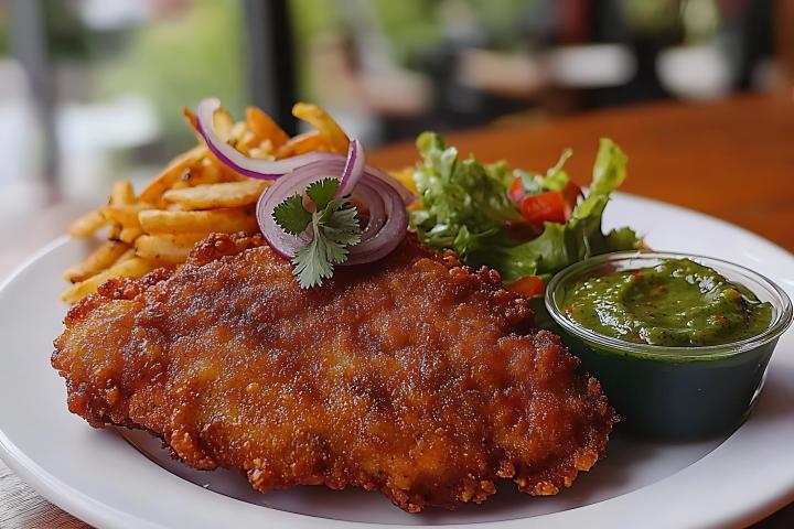 Un rico cachopo de Juanjo Cima, dueño de La Taberna Asturiana en Gijón y Las Tablas de Campillín en Oviedo.