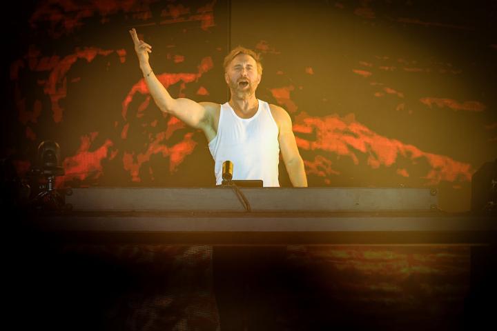 David Ghetta, en una actuación en Duesseldorf en 2025.