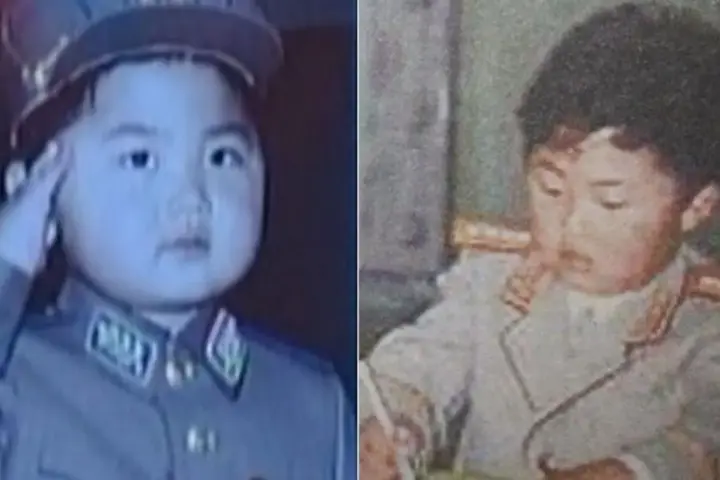 Imágenes de la infancia de Kim Jong-un, desveladas por su régimen en 2014, durante un concierto.