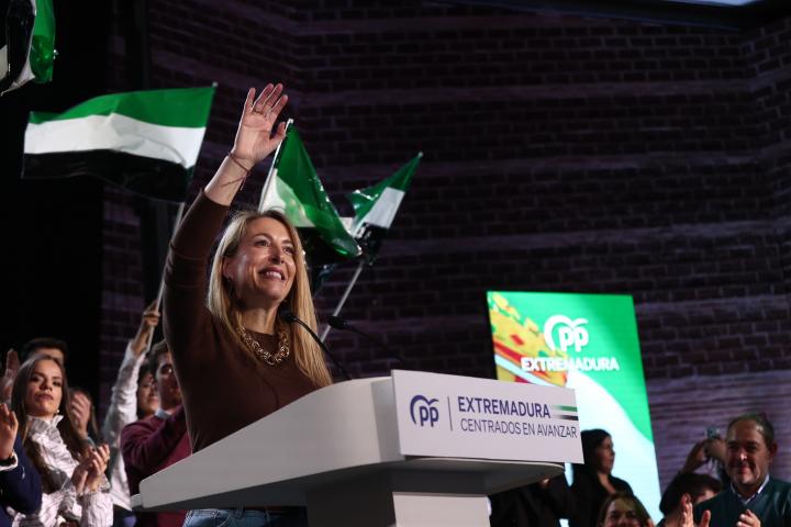 María Guardiola, la candidata del Partido Popular por Extremadura.