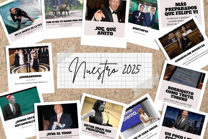 Algunas de las portadas de 'El Huff' de 2025.