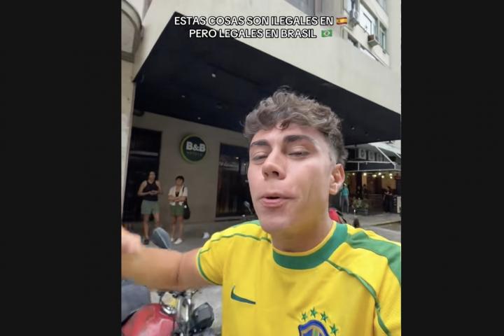 Álvaro Patón, influencer, de viaje en Brasil.
