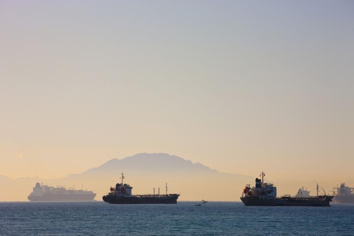 Bahía de Algeciras con Marruecos en el fondo