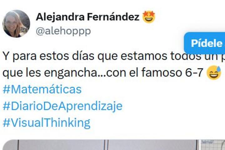 El tuit de la profesora Alejandra Fernández.