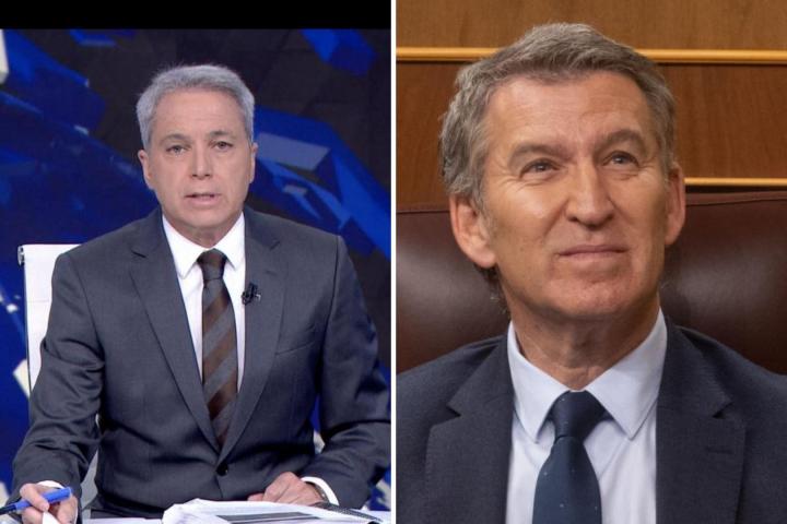 El periodista Vicente Vallés le recomienda un libro a Alberto Núñez Feijóo