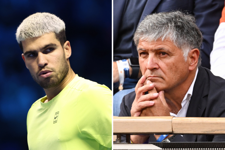 Fotomontaje de Carlos Alcaraz y Toni Nadal.