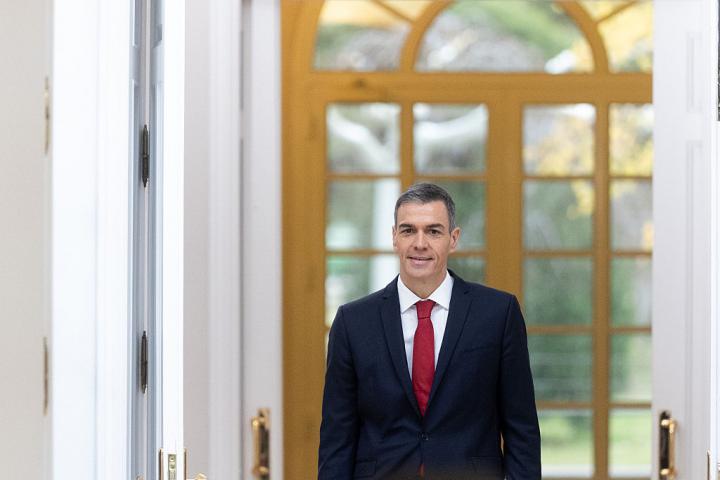 Pedro Sánchez, fotografiado en La Moncloa el 15 de diciembre de 2025.