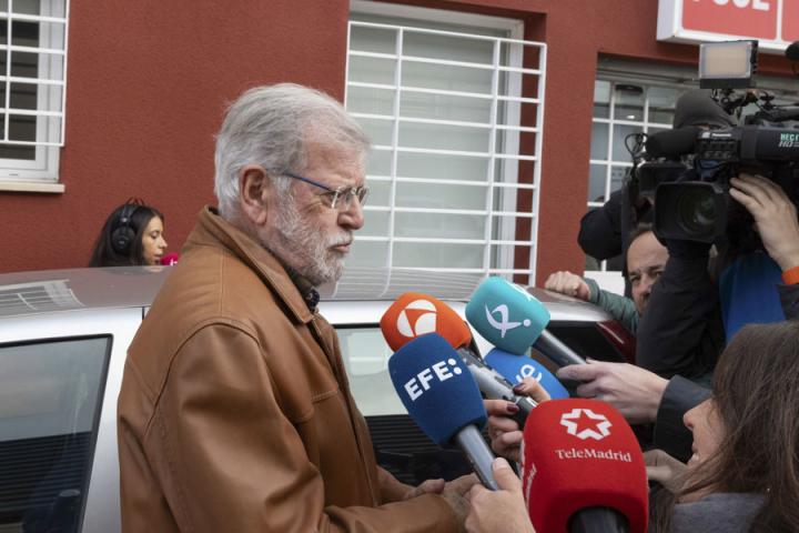 Juan Carlos Rodríguez Ibarra, este lunes en la Ejecutiva del PSOE de Extremadura