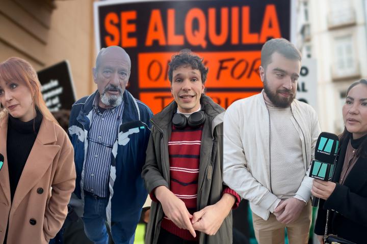 Montaje de personas contando su drama del año con la vivienda.