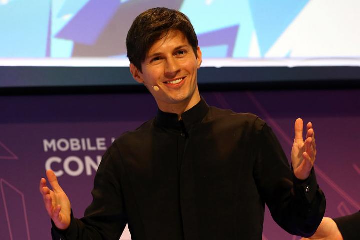 El fundador y CEO de Telegram, Pavel Durov, durante una conferencia en el Mobile World Congress de Barcelona, el 23 de febrero de 2016.