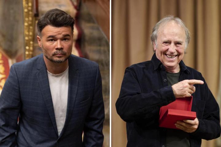 Gabriel Rufián sale en defensa de Joan Manuel Serrat y manda un recado a Junts