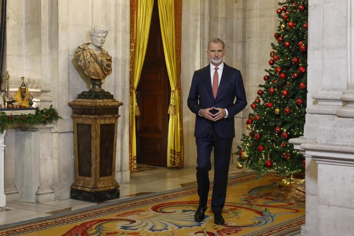 El rey Felipe VI, durante su discurso de Navidad de 2025