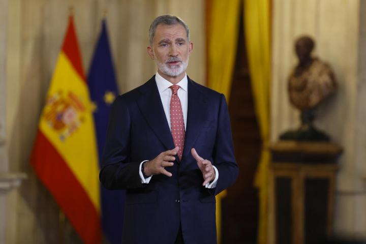 El rey Felipe VI, durante su discurso de Navidad de 2025