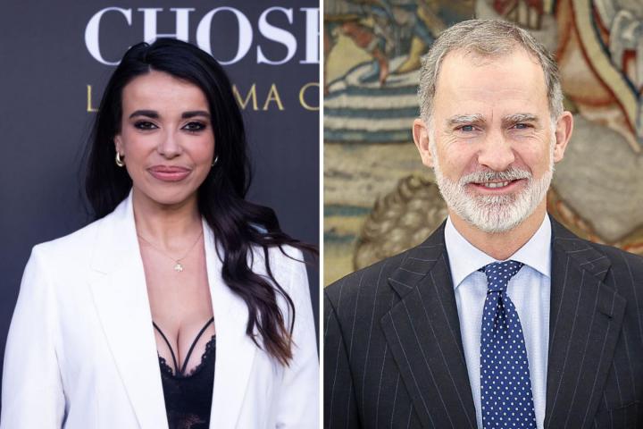 Fotomontaje de Sarah Santaolalla y Felipe VI.