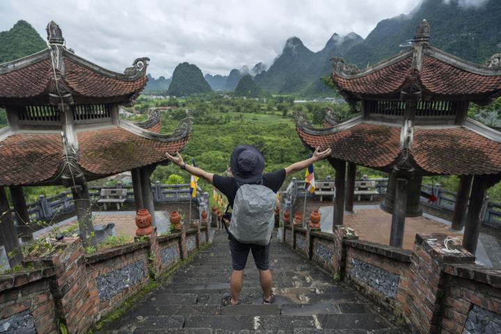 Un turista, en Vietnam.
