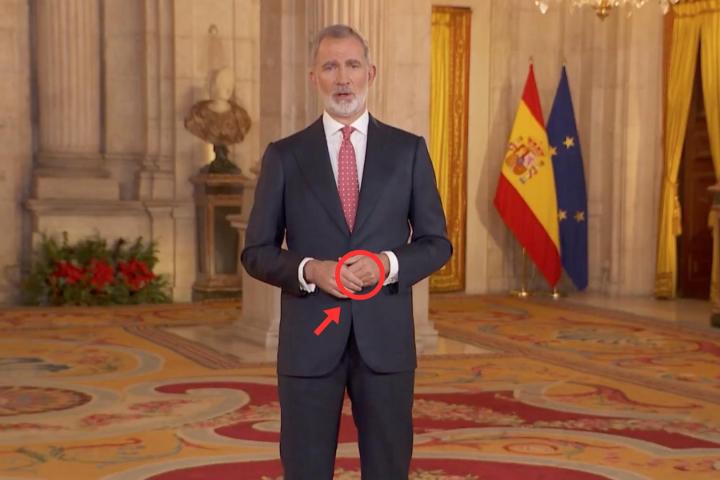 Felipe VI durante su discurso de Nochebuena.