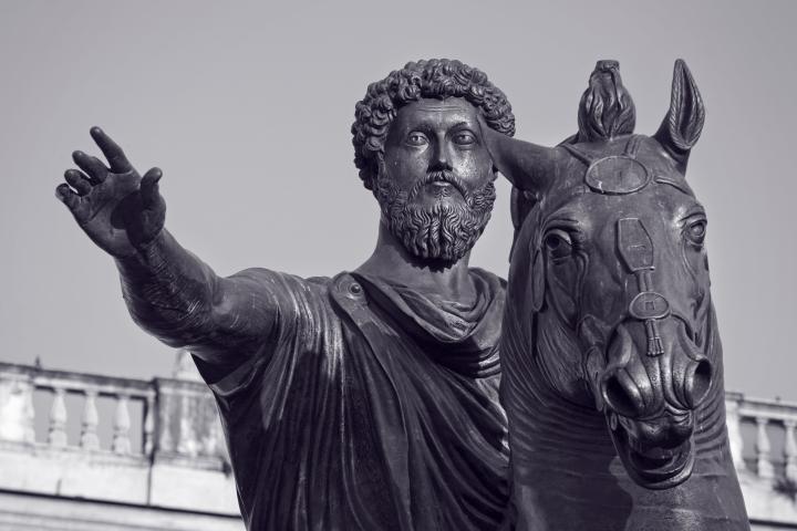 Estatua ecuestre de Marco Aurelio en Roma.