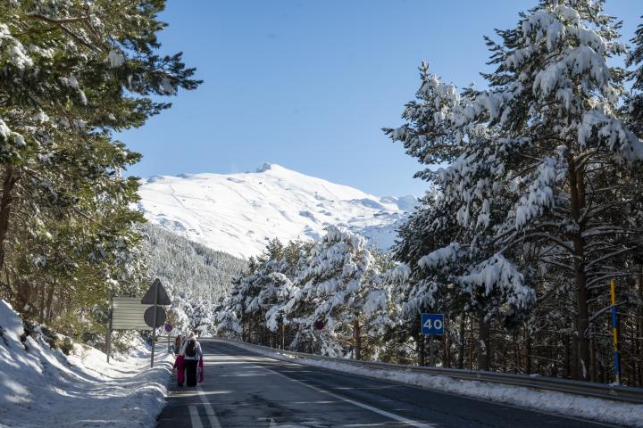 La estación andaluza de Sierra Nevada, en Monachil (Granada, Andalucía).