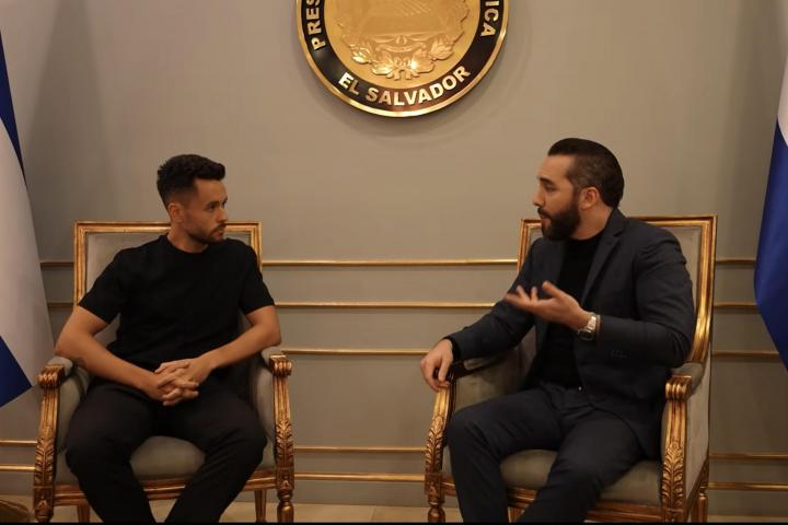 The Grefg y Nayib Bukele, presidente de El Salvador