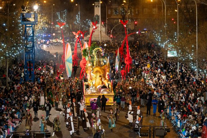 Cabalgata de Reyes Magos en Madrid, en la edición de 2024.
