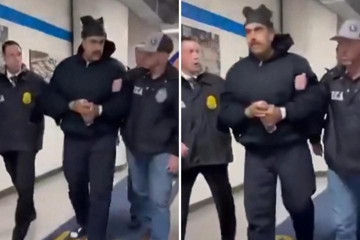 Así ha llegado Nicolás Maduro detenido al Centro de Detención Metropolitana (Nueva York).