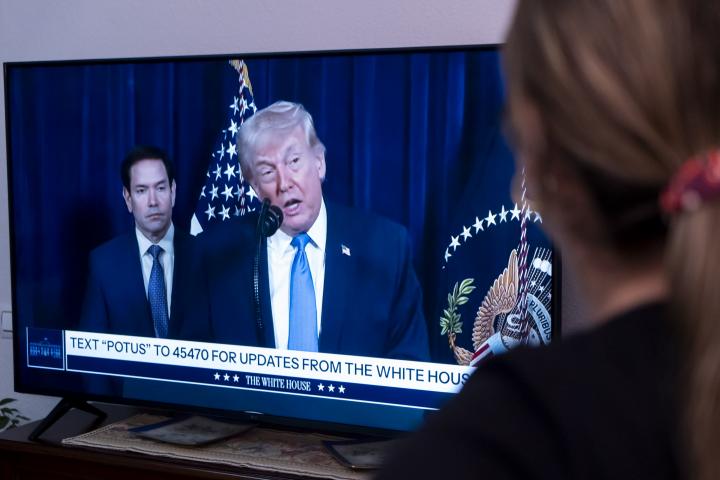 El presidente de los Estados Unidos, Donald Trump, durante su rueda de prensa este 3 de enero tras la captura de Nicolás Maduro