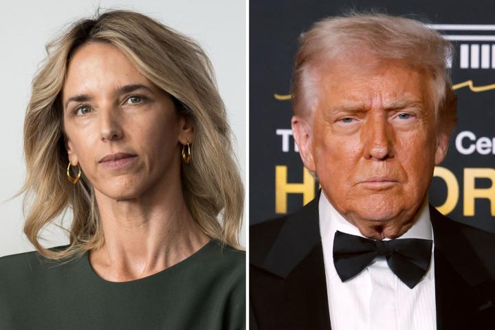 Fotomontaje de Cayetana Álvarez de Toledo y el presidente de EEUU, Donald Trump.