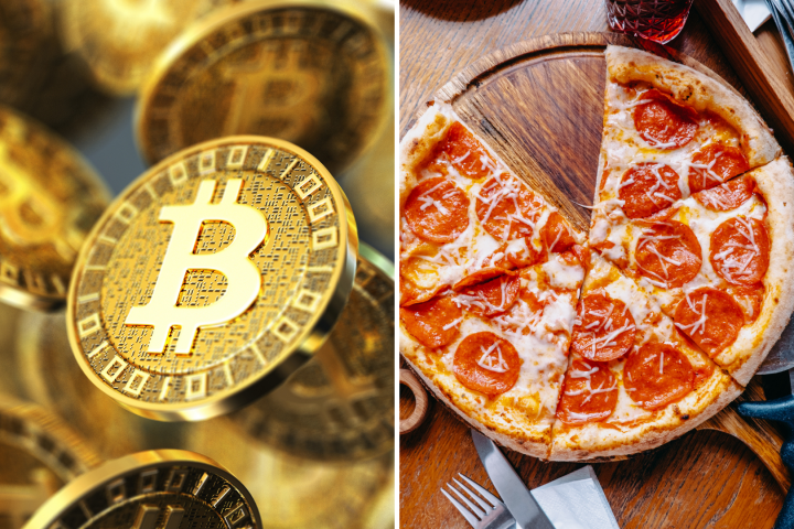 Pizza y bitcoin.