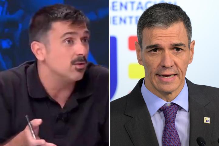 Ramón Espinar, en una imagen de archivo, y Pedro Sánchez.