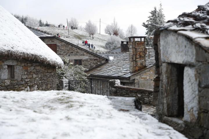 Paisaje nevado en O Cebreiro, Lugo