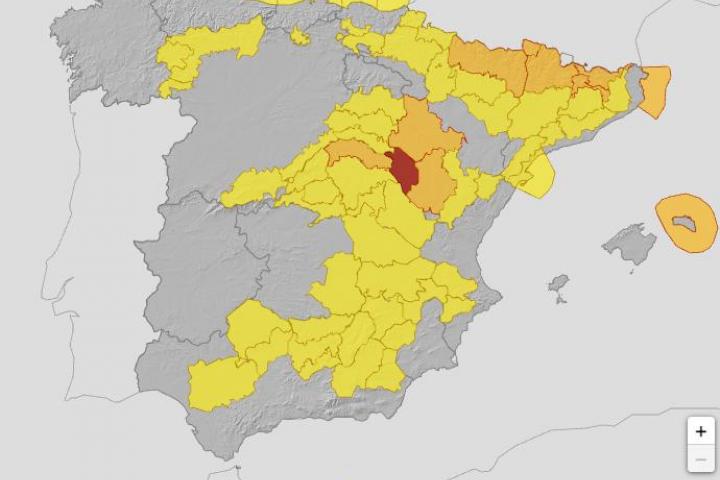 Avisos meteorológicos de la AMET para este miércoles 7 de enero.