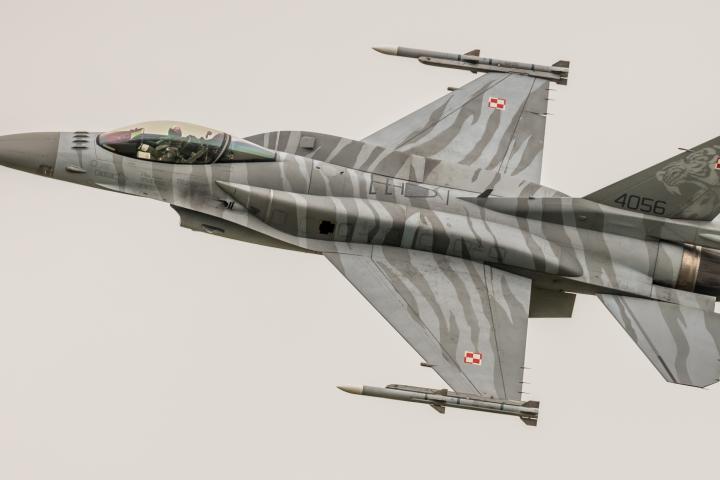 Un avión de combate F-16, en una imagen de archivo
