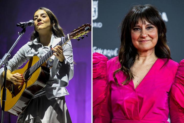 Eva Amaral y Valeria Castro en un montaje fotográfico.