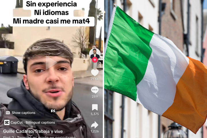 Guille Cardoso, joven español, quien trabajó en Irlanda.