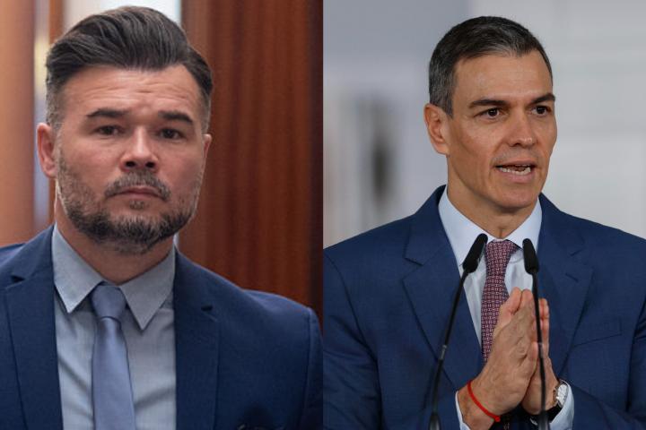 Gabriel Rufián y Pedro Sánchez