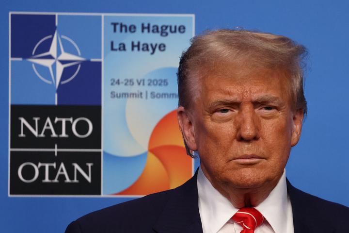 El presidente de Estados Unidos, Donald Trump, durante la última Cumbre de la OTAN en La Haya (Países Bajos), el 25 de junio de 2025.