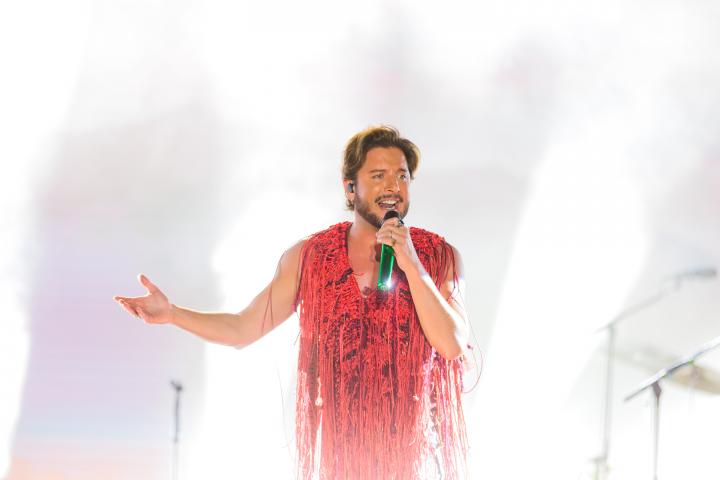 Manuel Carrasco, en un concierto en Barcelona.