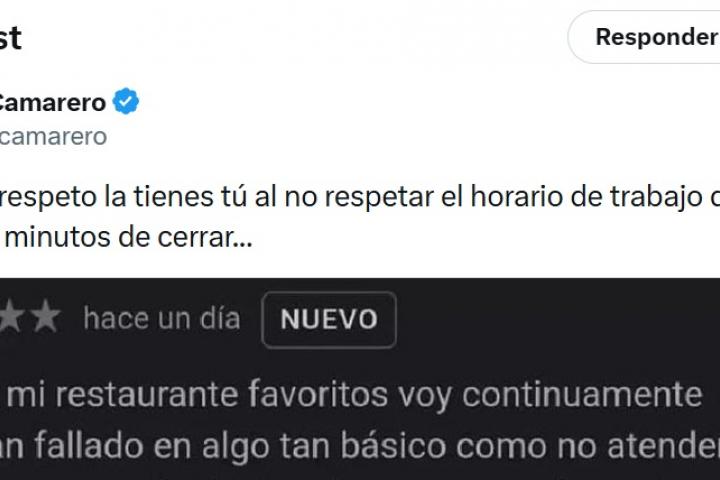 Un restaurante se niega a atender a un cliente que llegó a tres minutos del cierre de la cocina