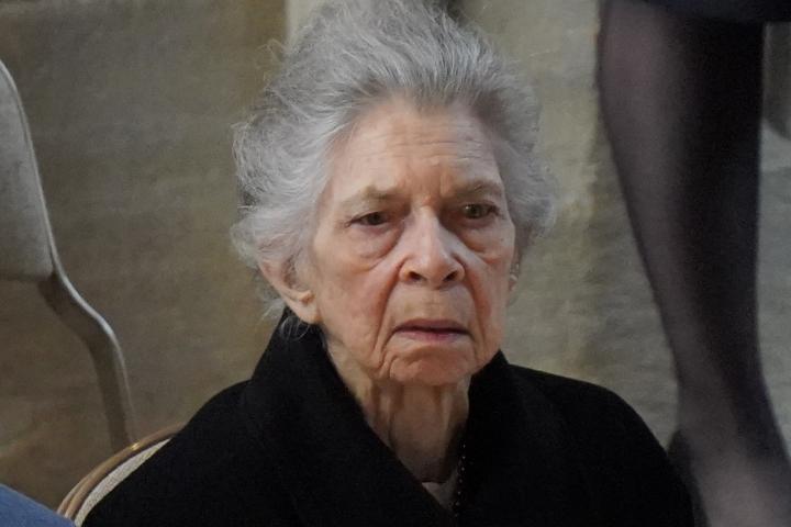 Irene de Grecia en el homenaje a Constantino de Grecia en Windsor en febrero de 2024