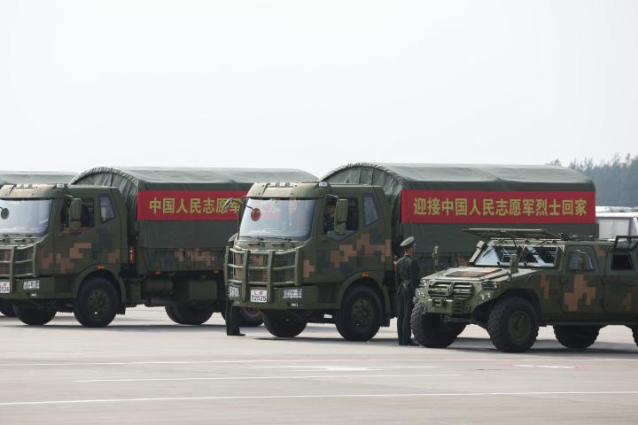 Camiones militares del ejército chino