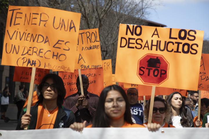 Manifestación contra los desahucios