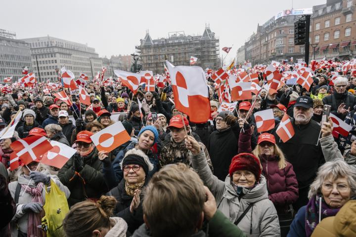 Manifestaciones bajo los lemas "Manos fuera de Groenlandia" y "Groenlandia para los groenlandeses", Copenhague, Dinamarca, 17 de enero de 2026. (Dinamarca, Groenlandia, Copenhague)