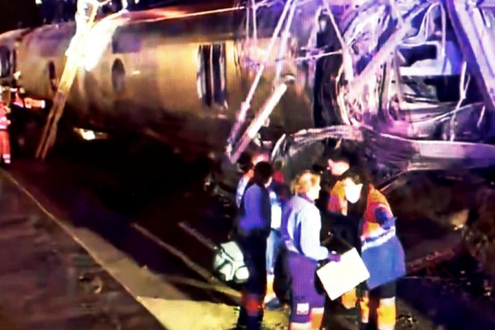 Imangen del accidente ferroviario en Adamuz