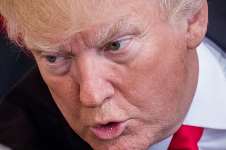 El presidente de Estados Unidos, Donald Trump, durante una reunión del G7 en Taormina, en la isla de Sicilia, el 27 de mayo de 2017.